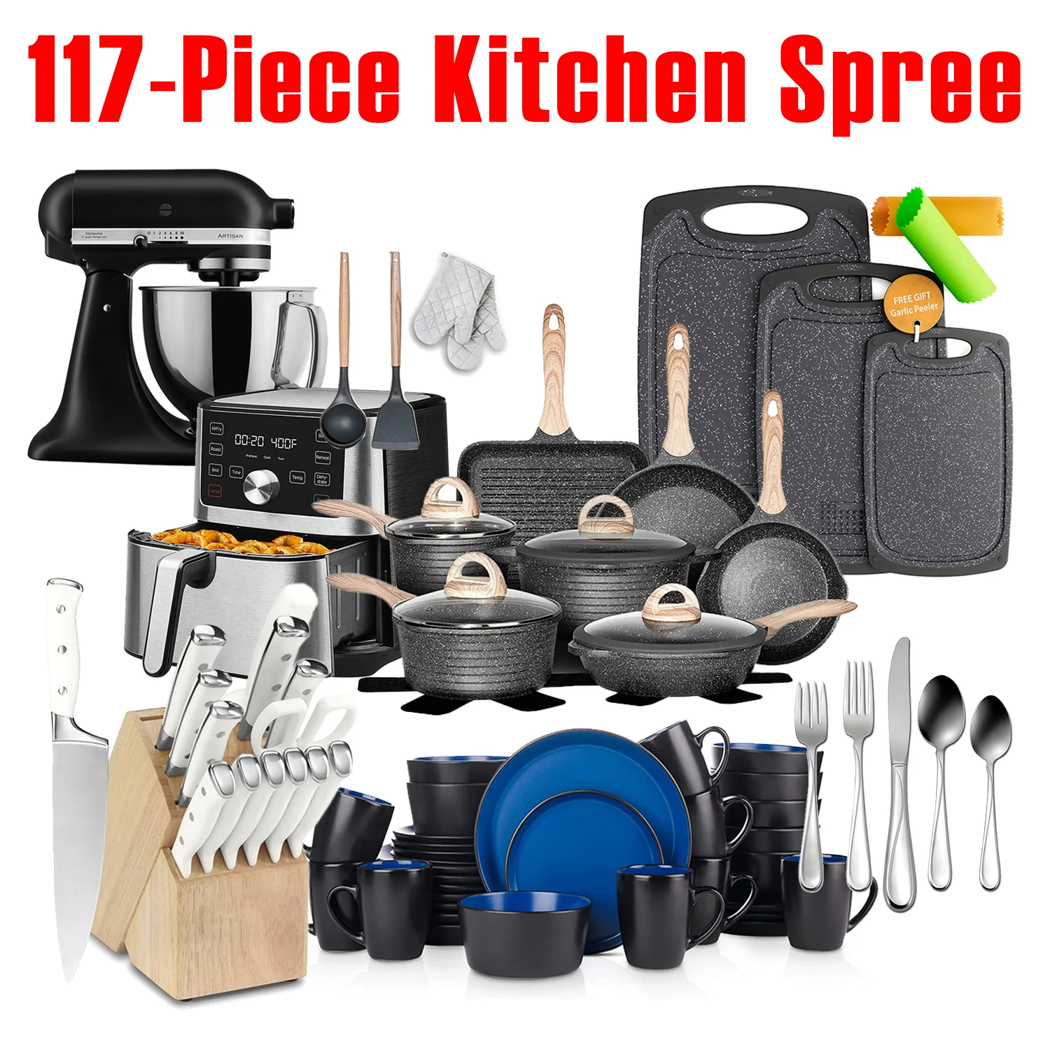 Limited time promotion, 117 piece Kitchen Spree offer to meet all kitchen needs