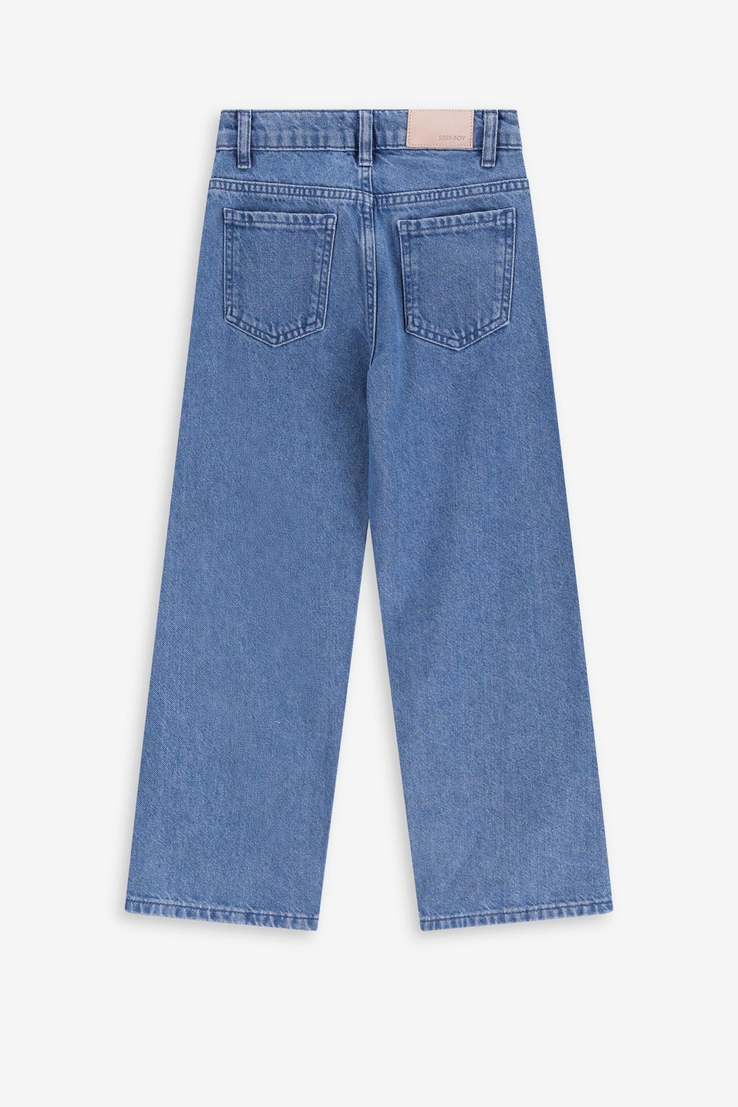 Blauwe denim wide leg jeans