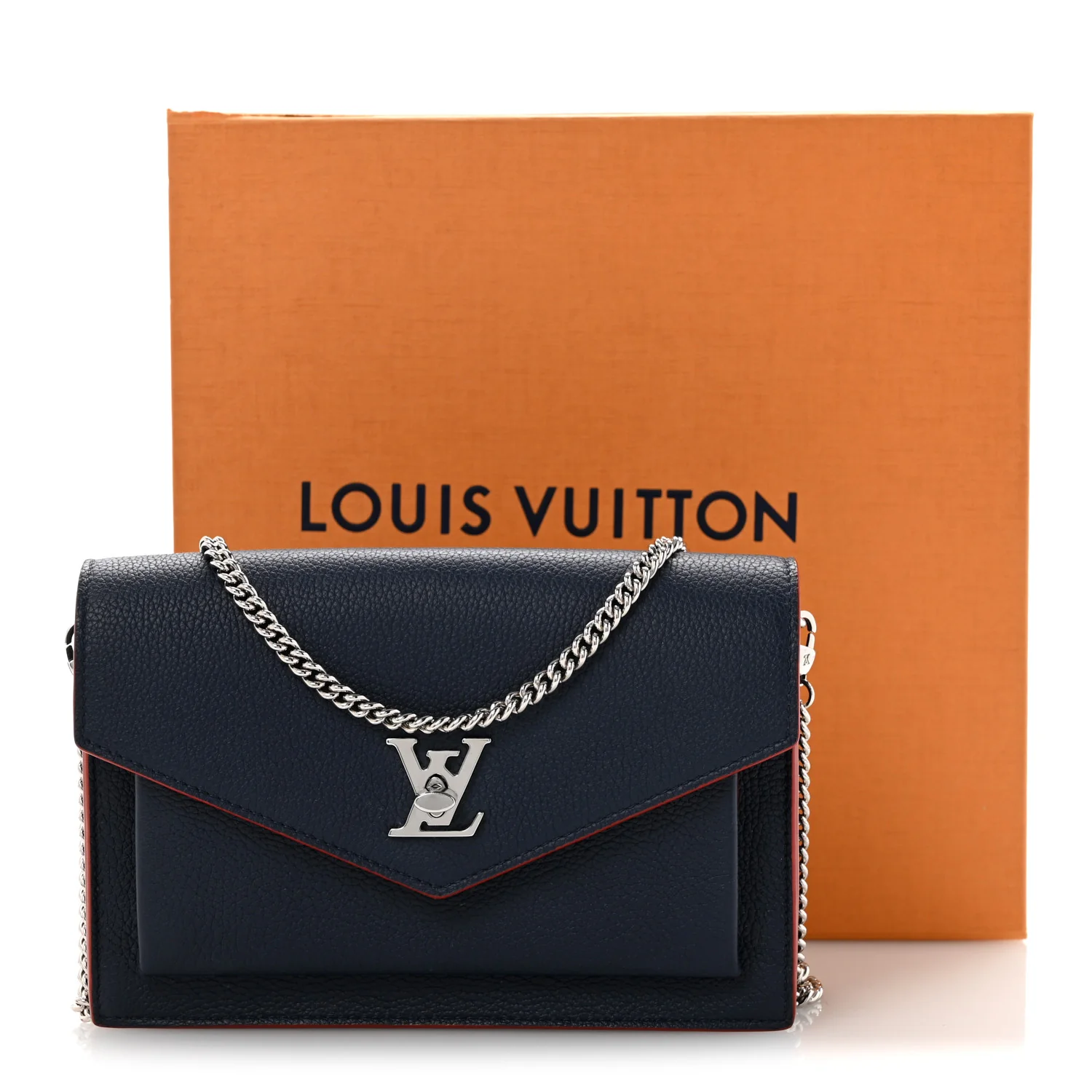 Soft Calfskin My Lockme Chain Pochette Marine Rouge - Top Club