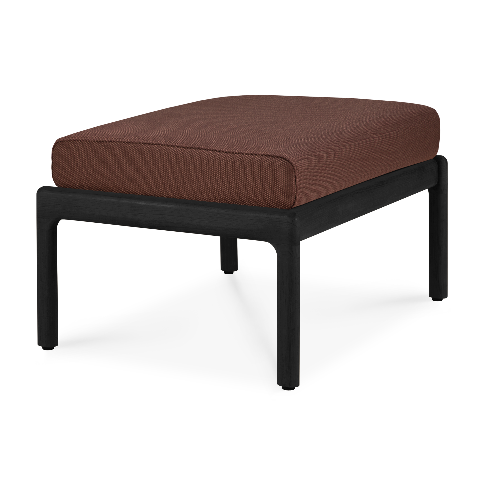 Hocker Teak Jack outdoor zwart burgundy