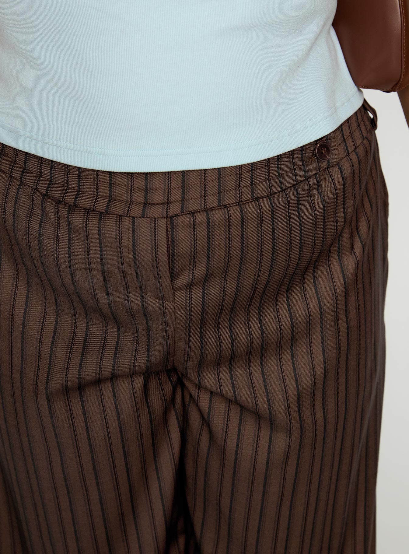 Cedars Low Rise Pant Brown Stripe Curve