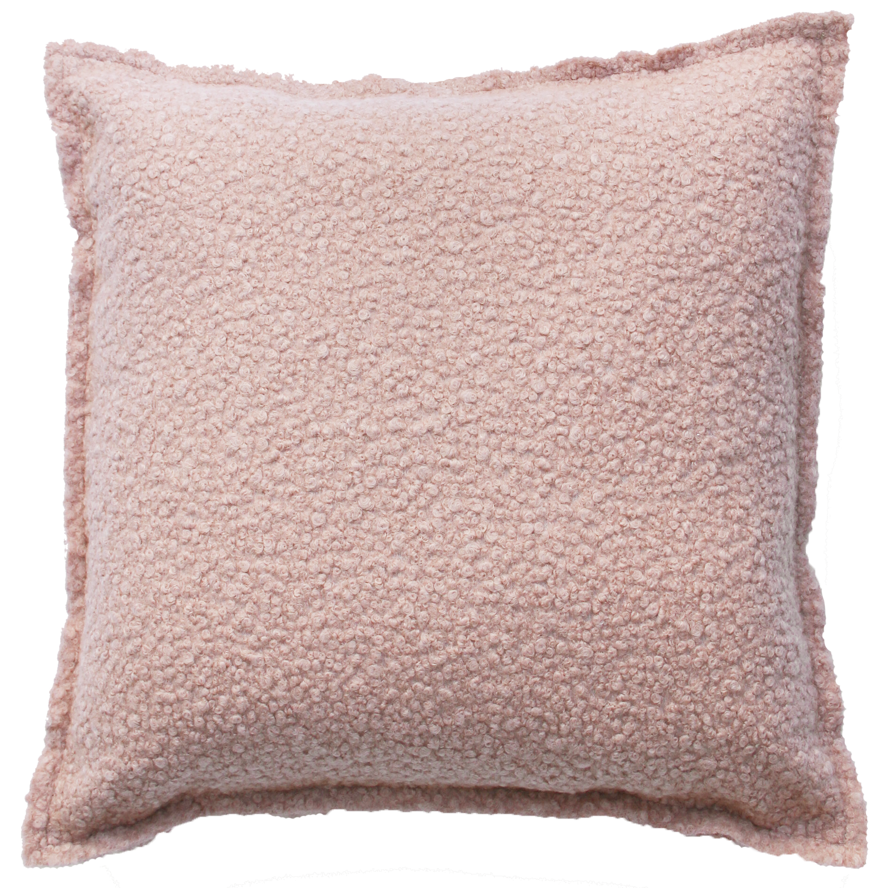 Kussen bouclé oud roze 50x50cm