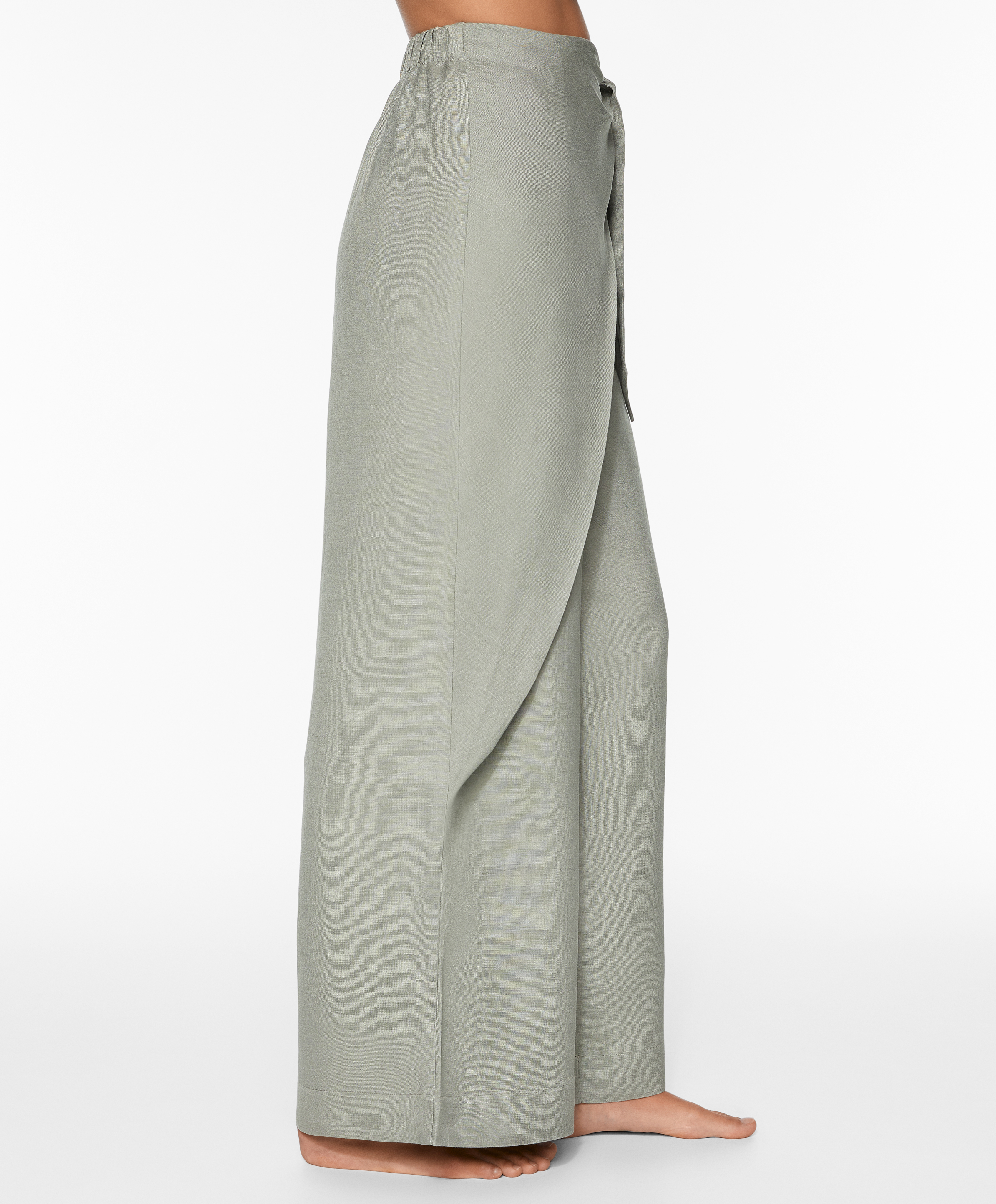 OYSHO Wrap trousers with linen