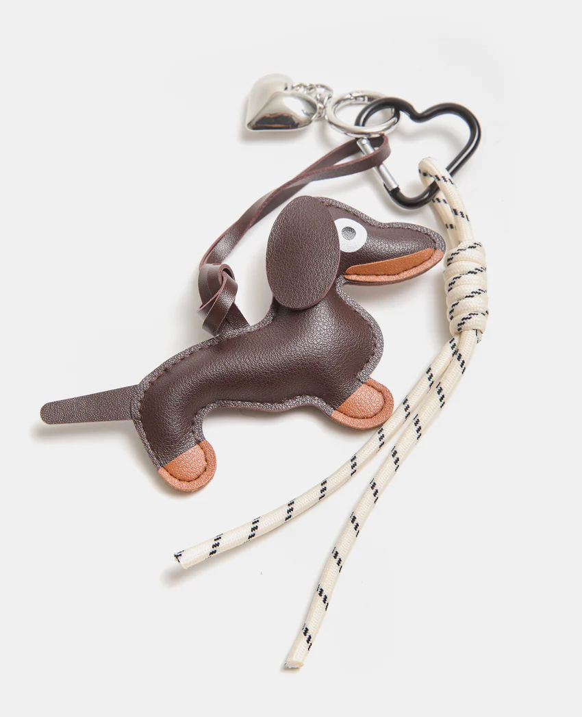 Pimkie Déco de sac chien en simili avec corde et cœur