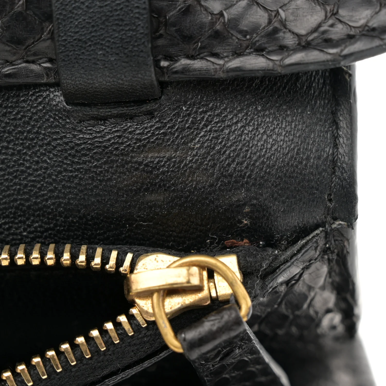 Snakeskin Medium Classic Box Flap Bag Black - Top Club