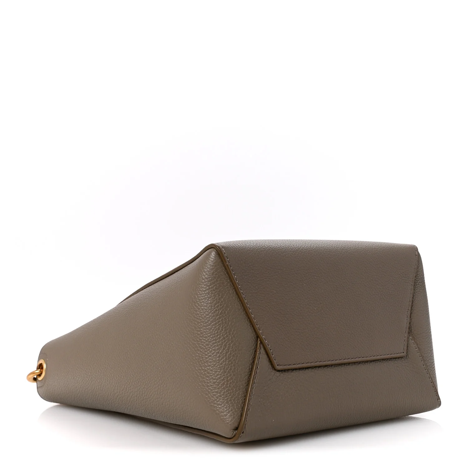 Soft Grained Calfskin Small Sangle Bucket Bag Taupe - Top Club