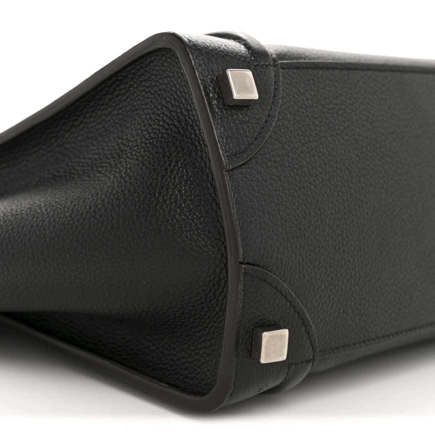 Drummed Calfskin Micro Luggage Black - Top Club