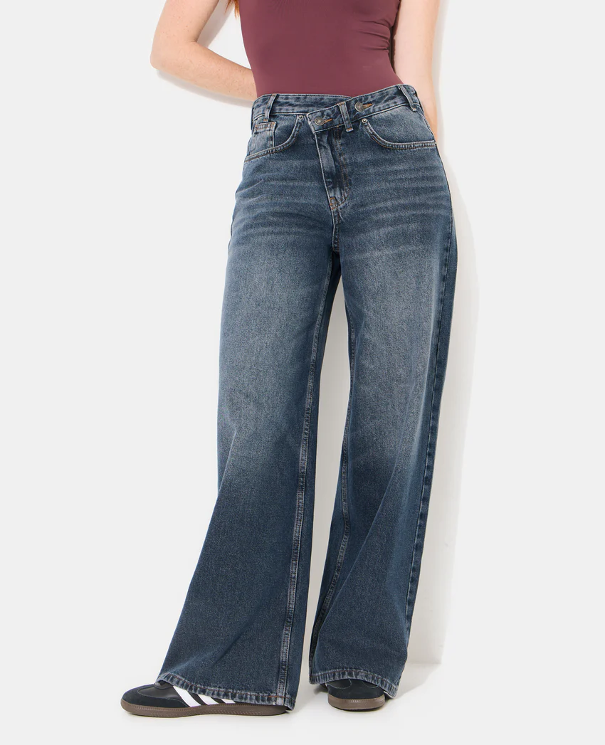 Pimkie Jean wide avec boutonnage décalé