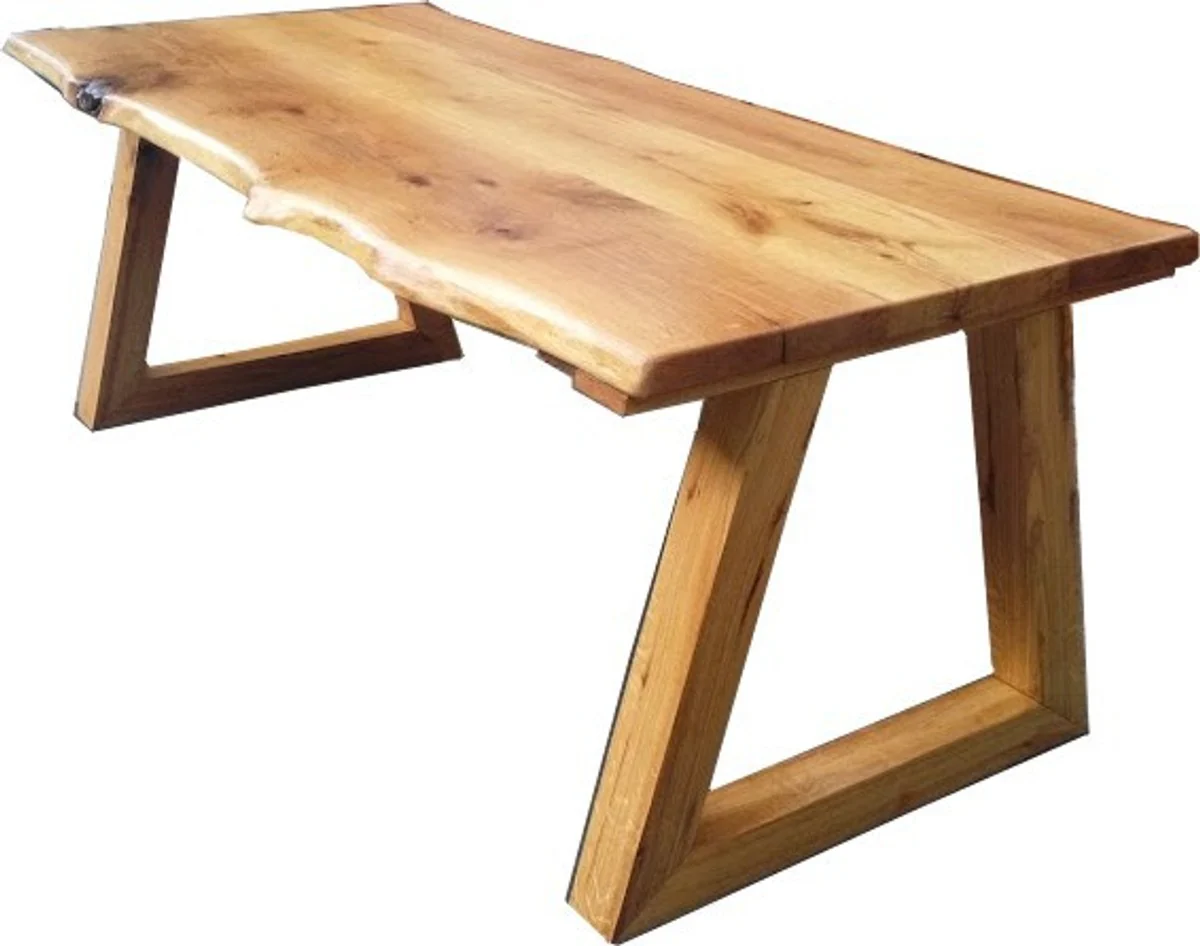 Vintage Rustic Solid Oak Dining Table 200 x 100 cm Mod TR5 - Country house style table made of solid oak wood