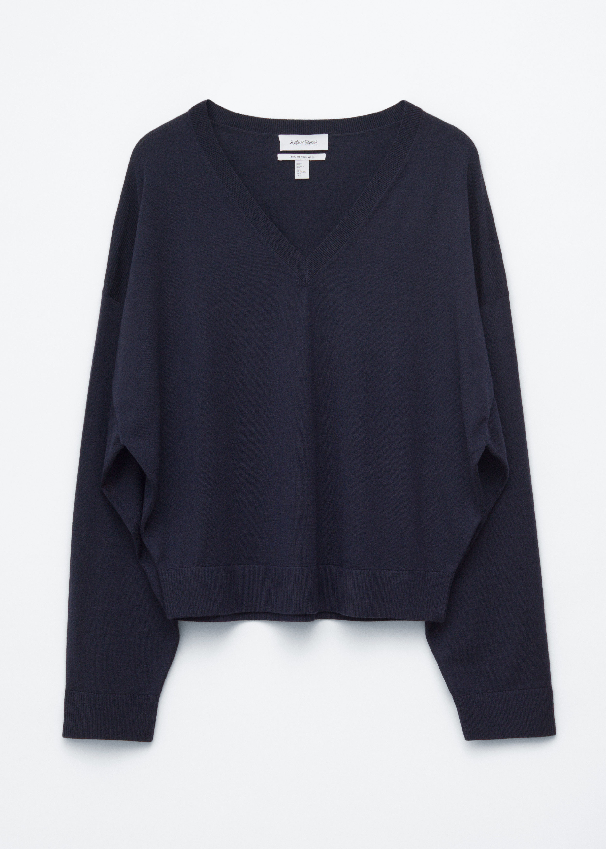 & Other Stories V-NECK MERINO WOOL JUMPER