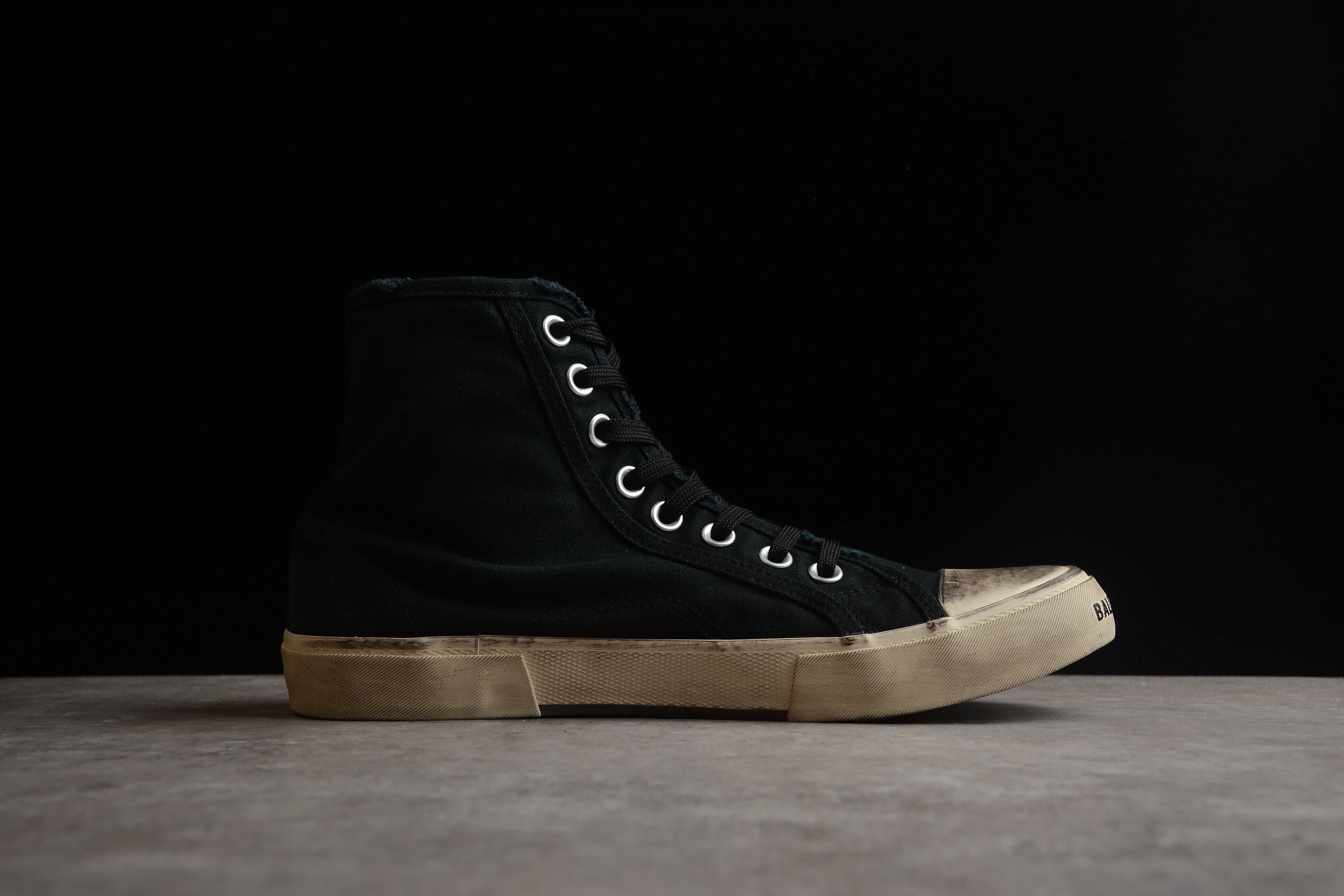 Balenciaga Paris High Top Canvas Sneakers – Black - Sneaker Replica Workshop