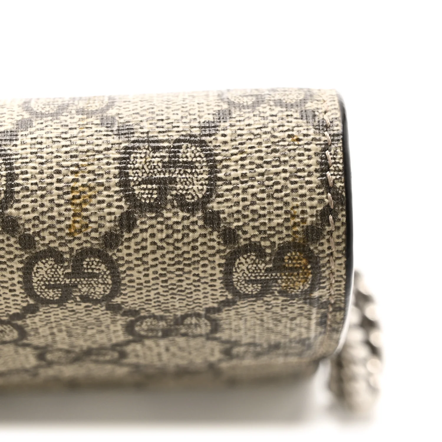 GG Supreme Monogram Mini Dionysus Chain Wallet Beige Taupe - Top Club
