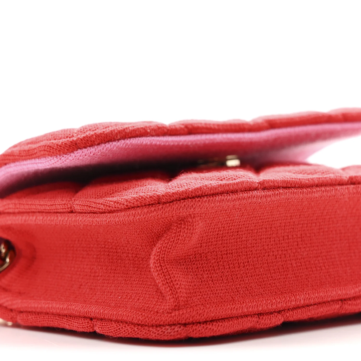 Jersey Quilted Micro Mini Flap Red - Top Club