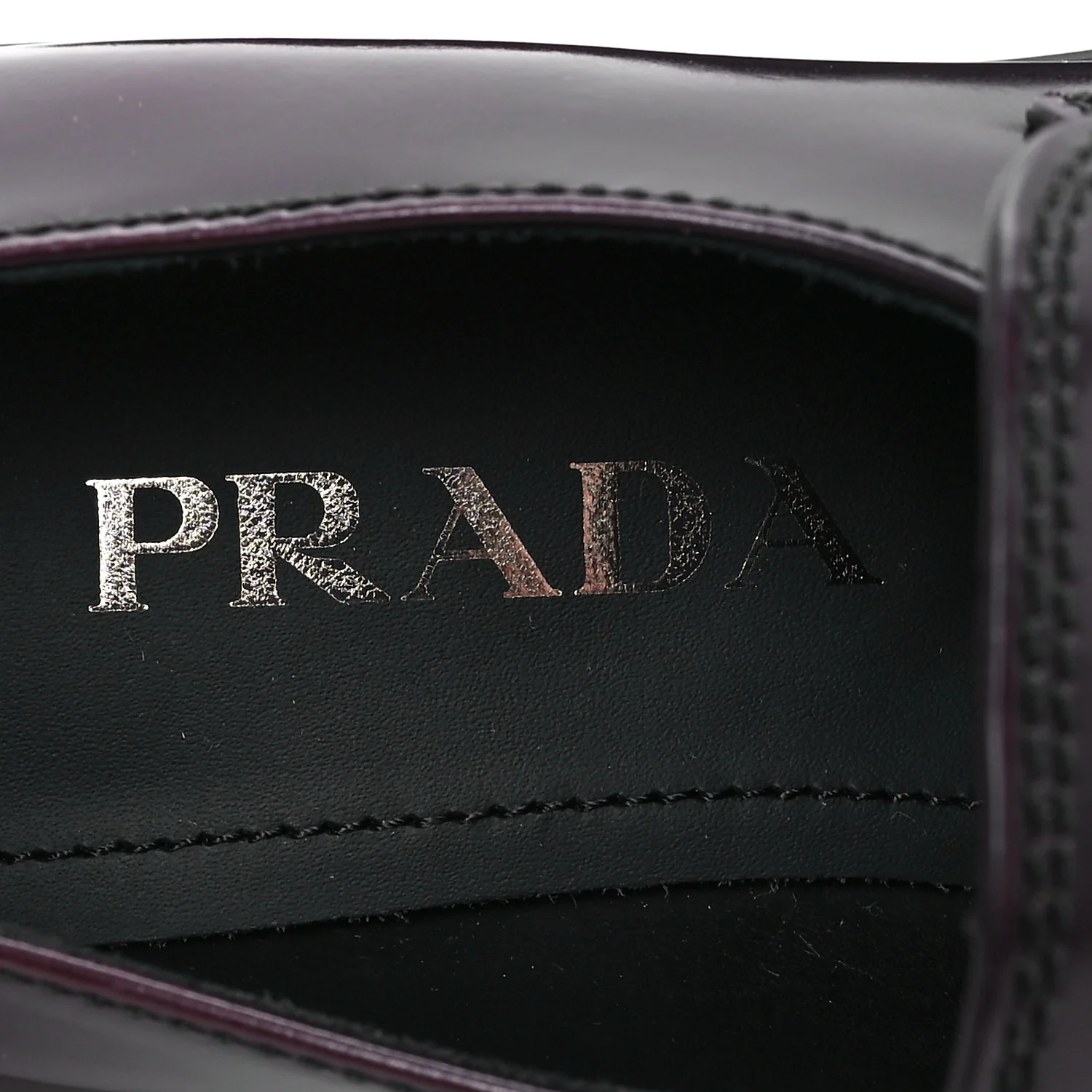 Spazzolato Metal Triangle Logo 50mm Loafers 35 Cordovan - Top Club