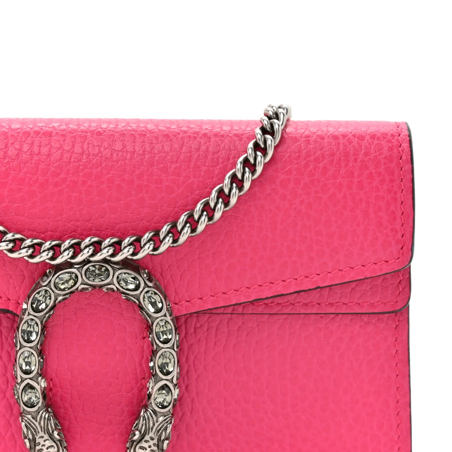 Dollar Calfskin Crystal Super Mini Dionysus Shoulder Bag Box Pink Black Diamond - Top Club