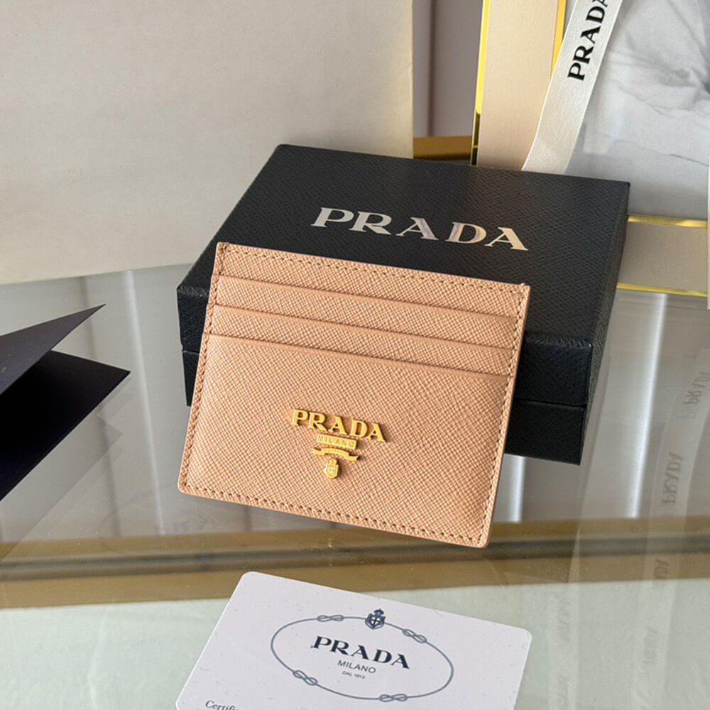 Prada Saffiano Leather Card Holder - Top Club