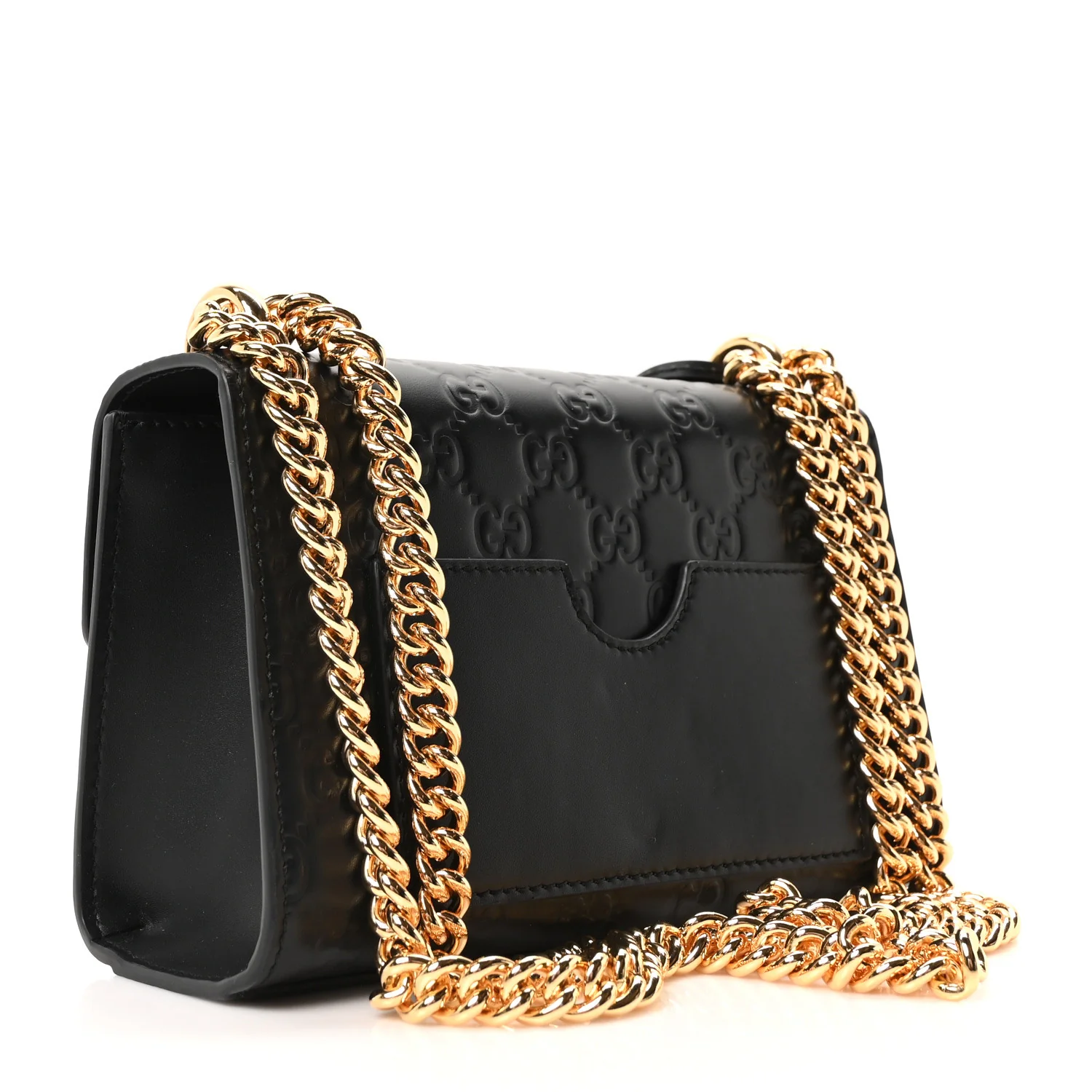 Guccissima Small Padlock Shoulder Bag Black - Top Club