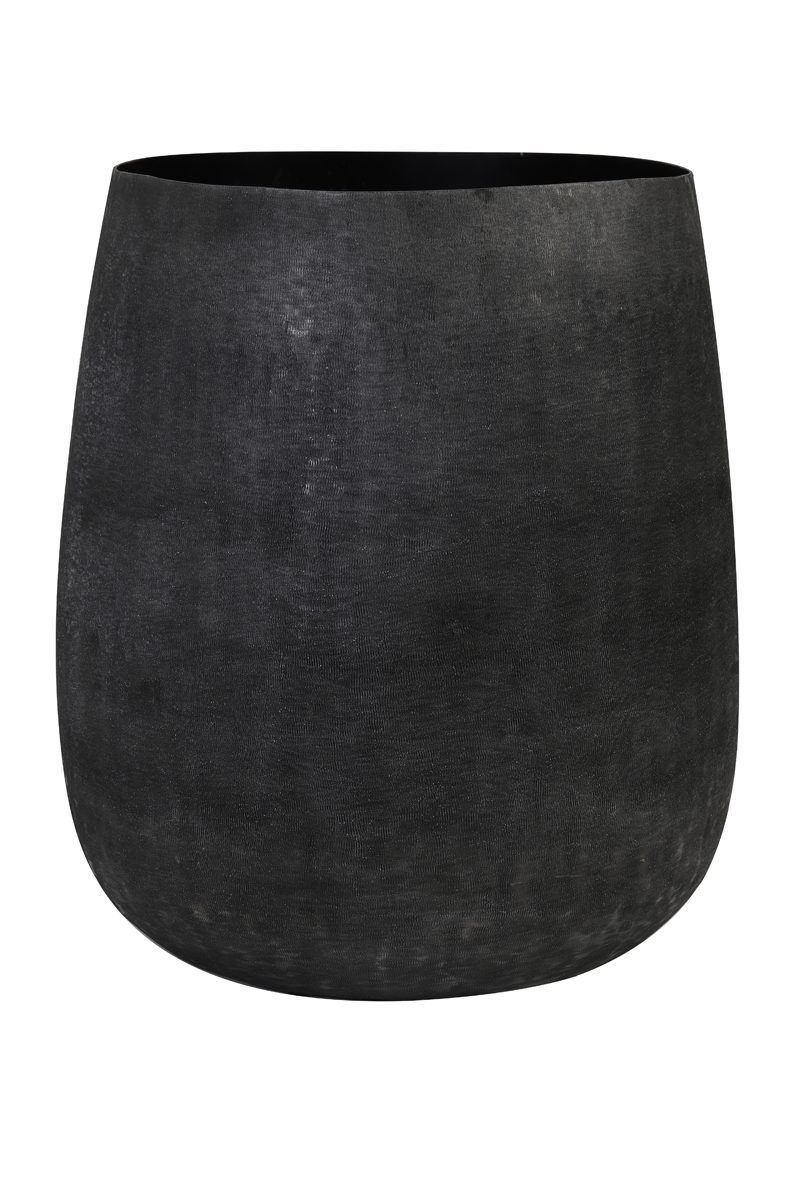 Pot deco mat zwart L