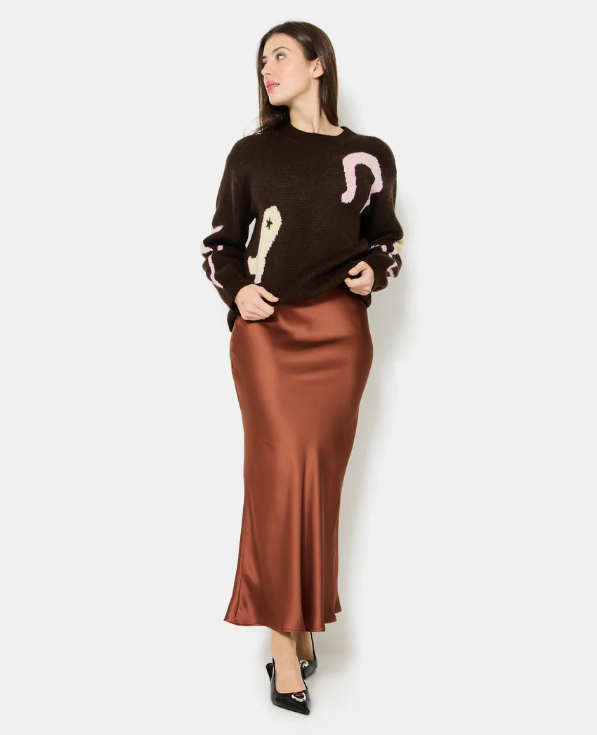 Pimkie Pull col rond avec motifs fer à cheval, santiag, cheval