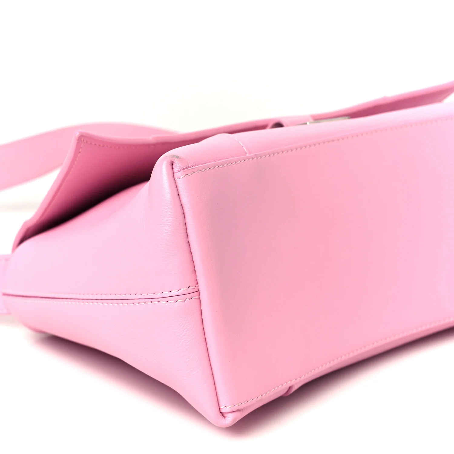 Semi Shiny Smooth Calfskin Small Downtown Shoulder Bag Candy Pink - Top Club