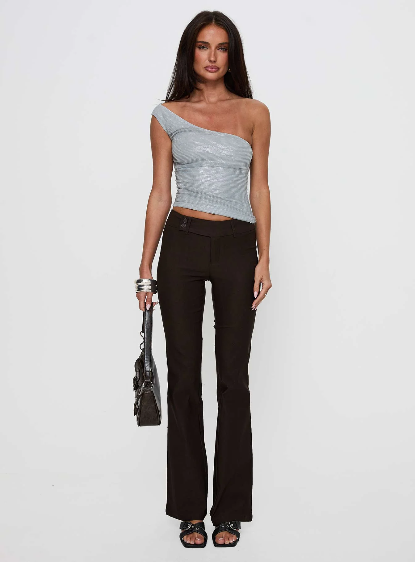 Kinkirk Flared Pants Chocolate Petite