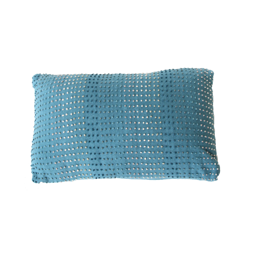 Knot blue wolvilt kussen