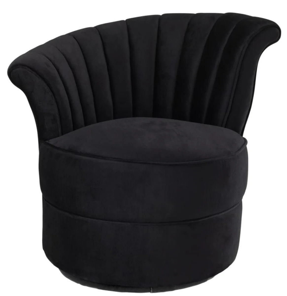 Designer armchair black 56 x 66 x H. 72 cm - luxury swivel armchair