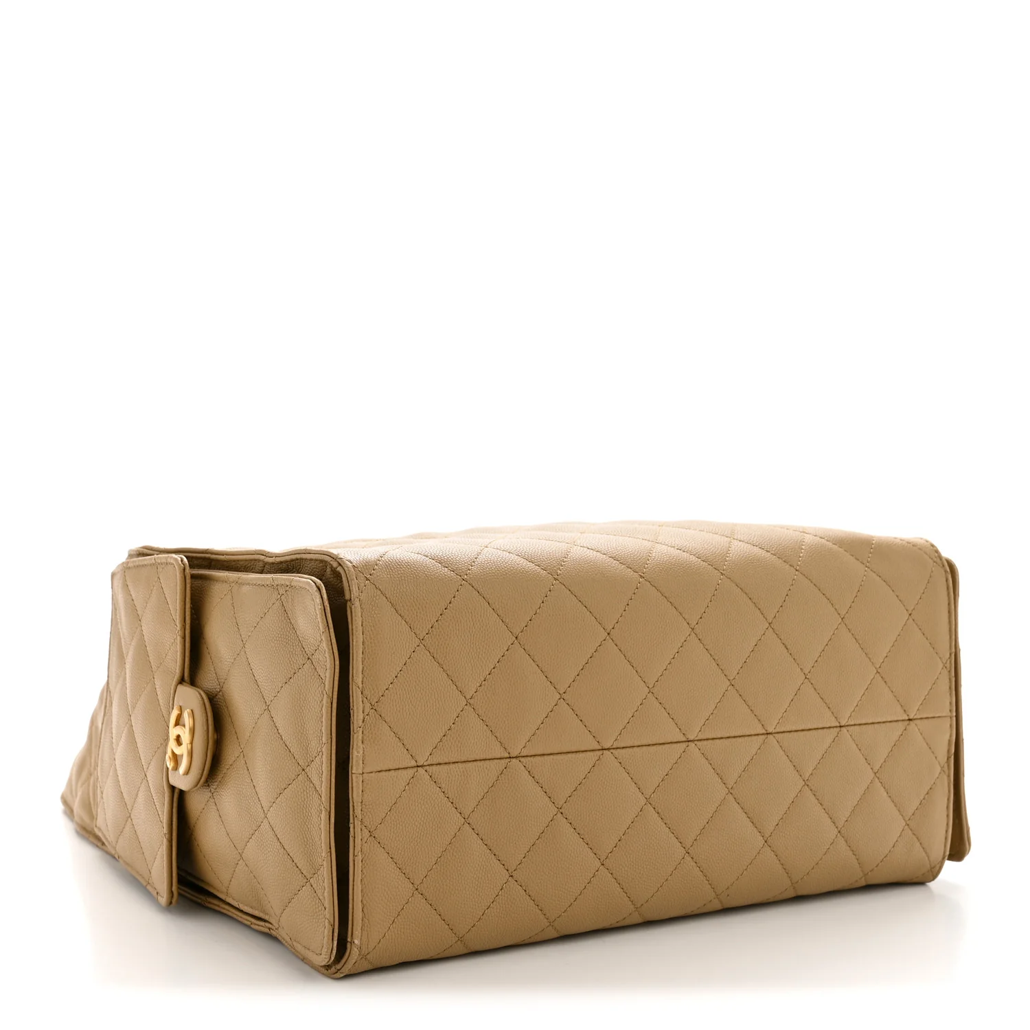 Caviar Quilted Medium Chanel 25 Handbag Dark Beige - Top Club