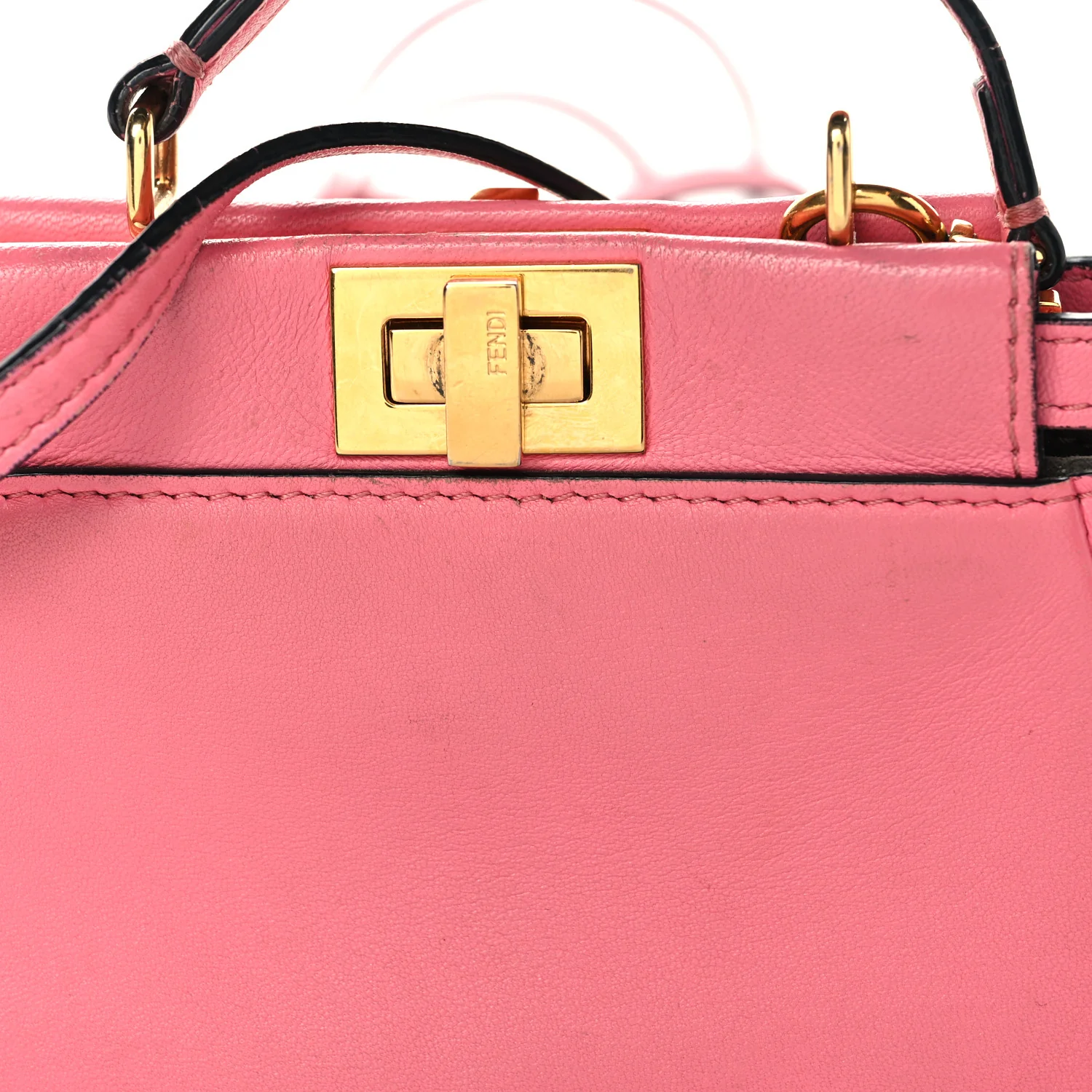 Shiny Nappa Micro Peekaboo Iconic Satchel  Rosa Fluo - Top Club