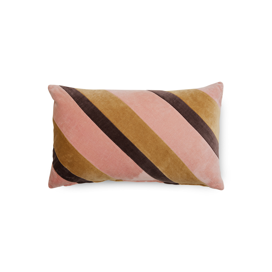 Sierkussen Striped velvet Sunkissed 50x30 cm