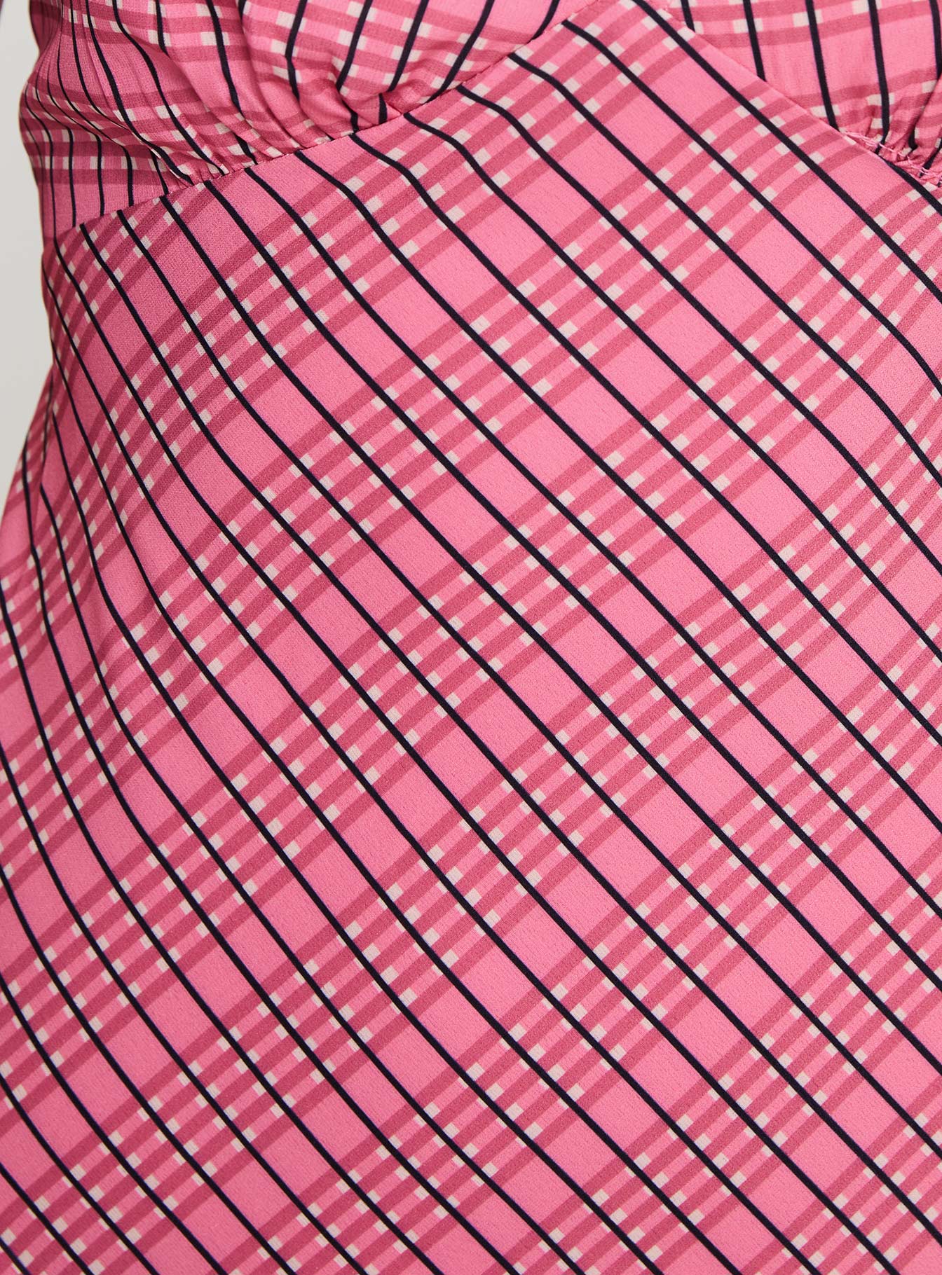Nellie Midi Dress Pink Check