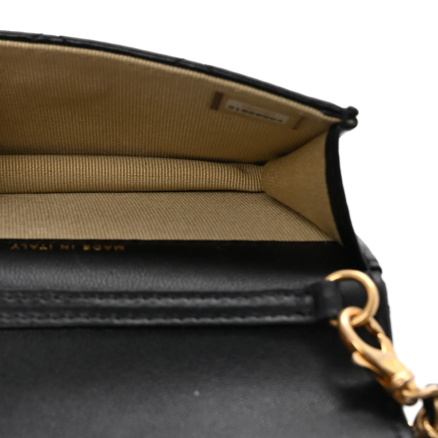 Lambskin Quilted Pearl Crush Flap With Chain Black - Top Club