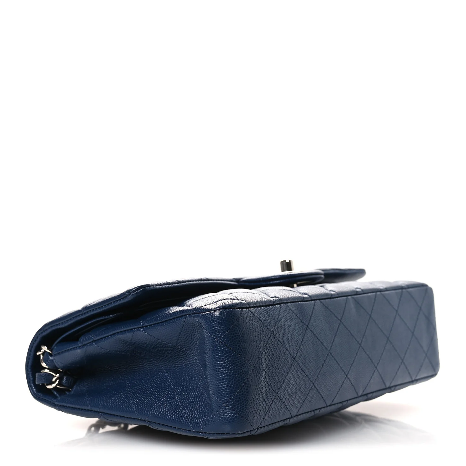 Caviar Quilted Medium Double Flap Navy - Top Club