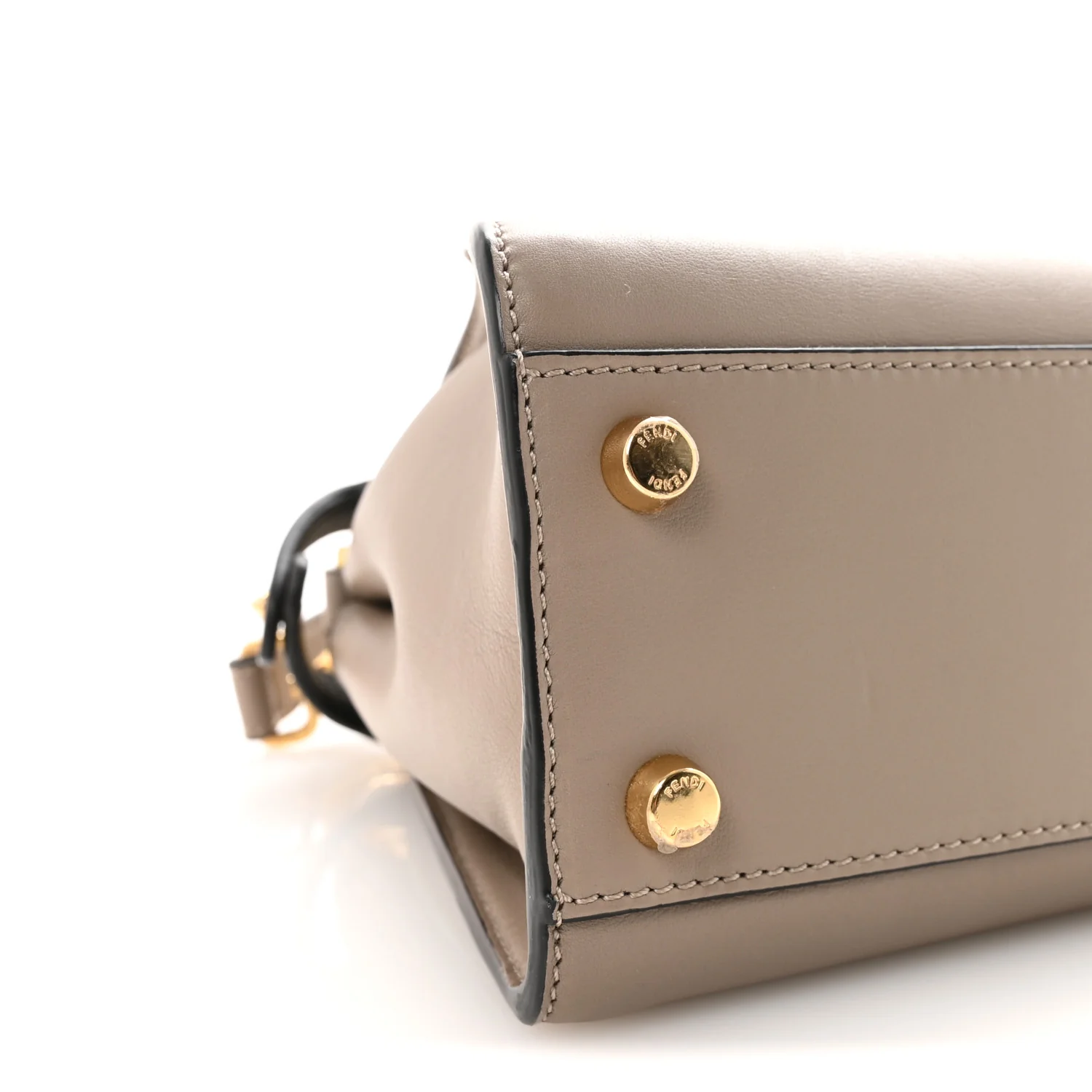 Vitello Tahiti Burro Medium Peekaboo Iconic Essentially Satchel Tortora Black - Top Club