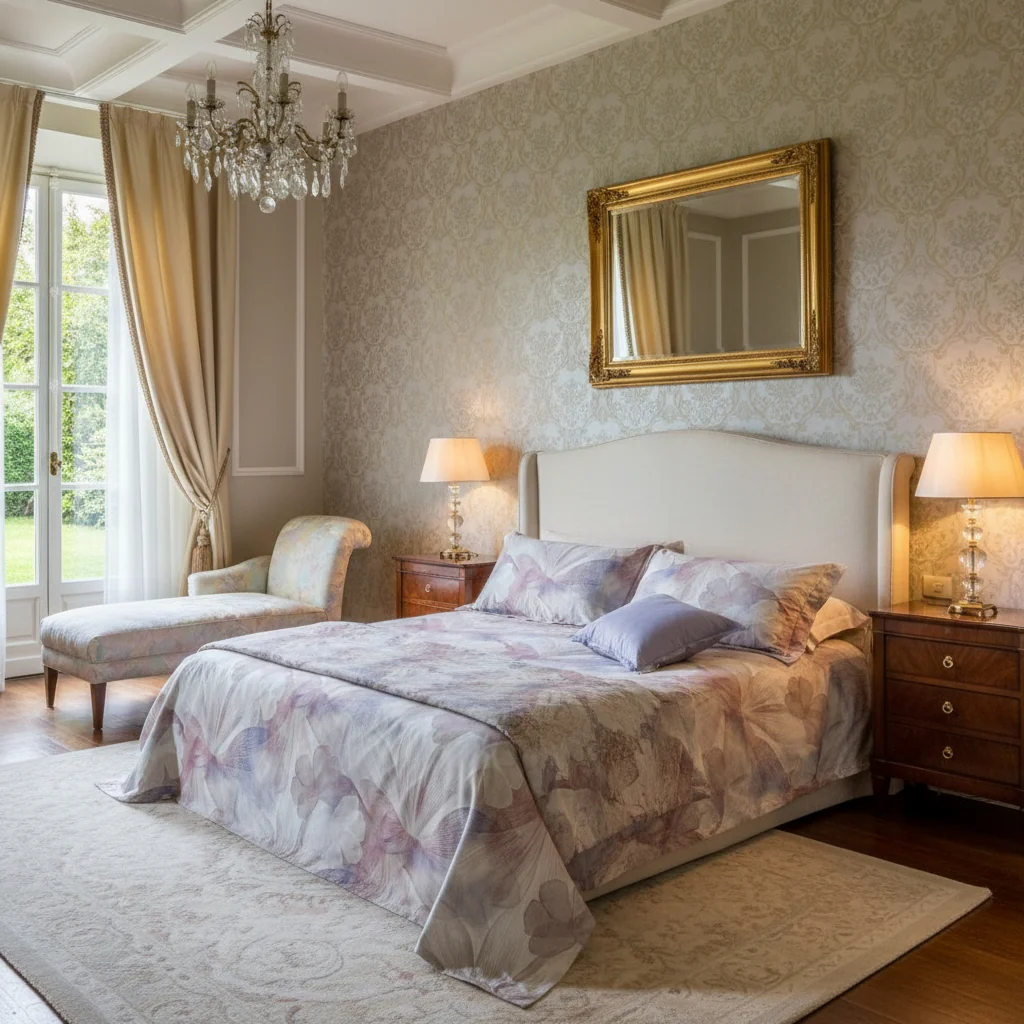 Completo Lenzuola In Percalle Vanishing Flower Matrimoniale