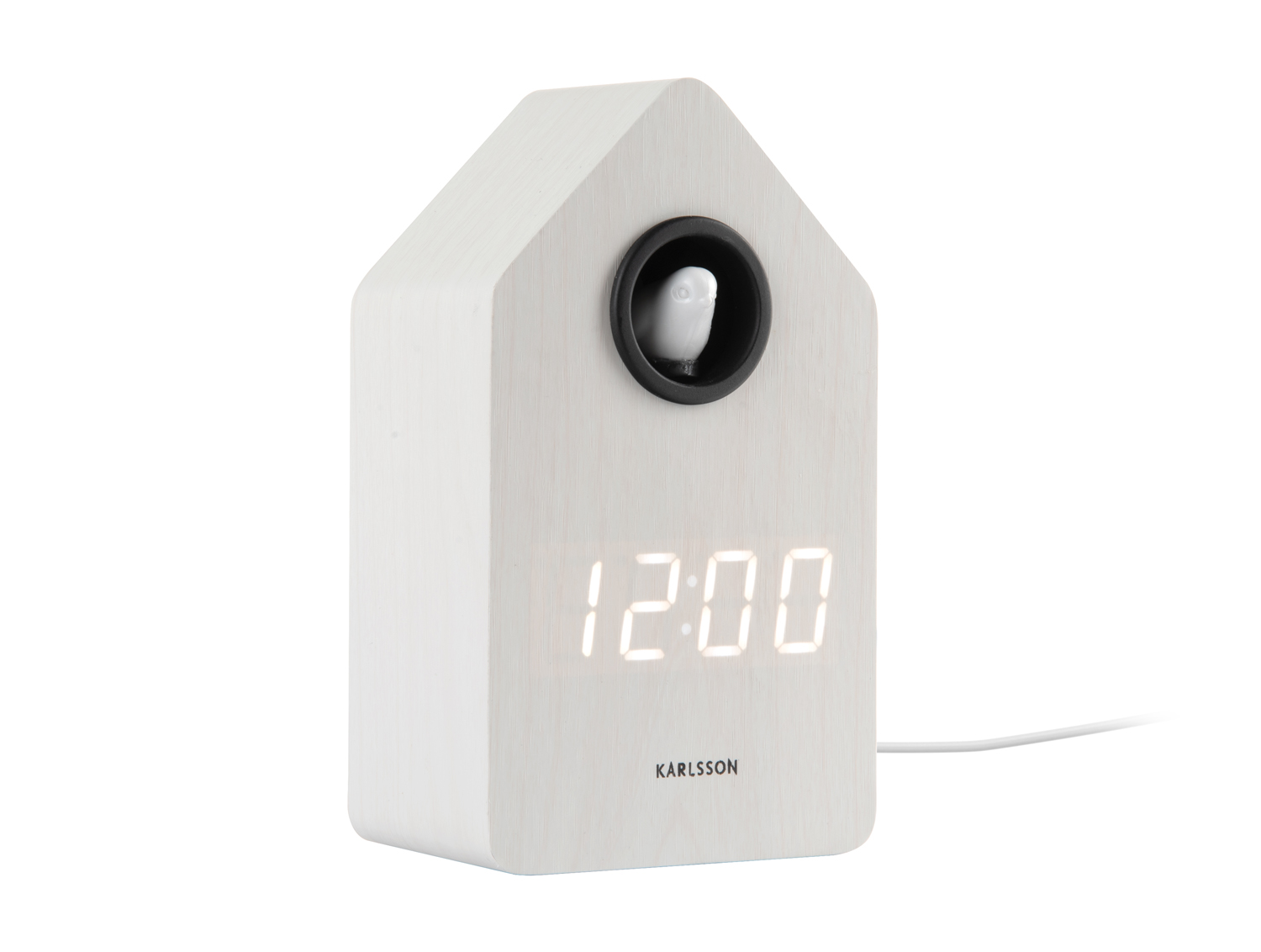 Wekker Cuckoo LED - Wit