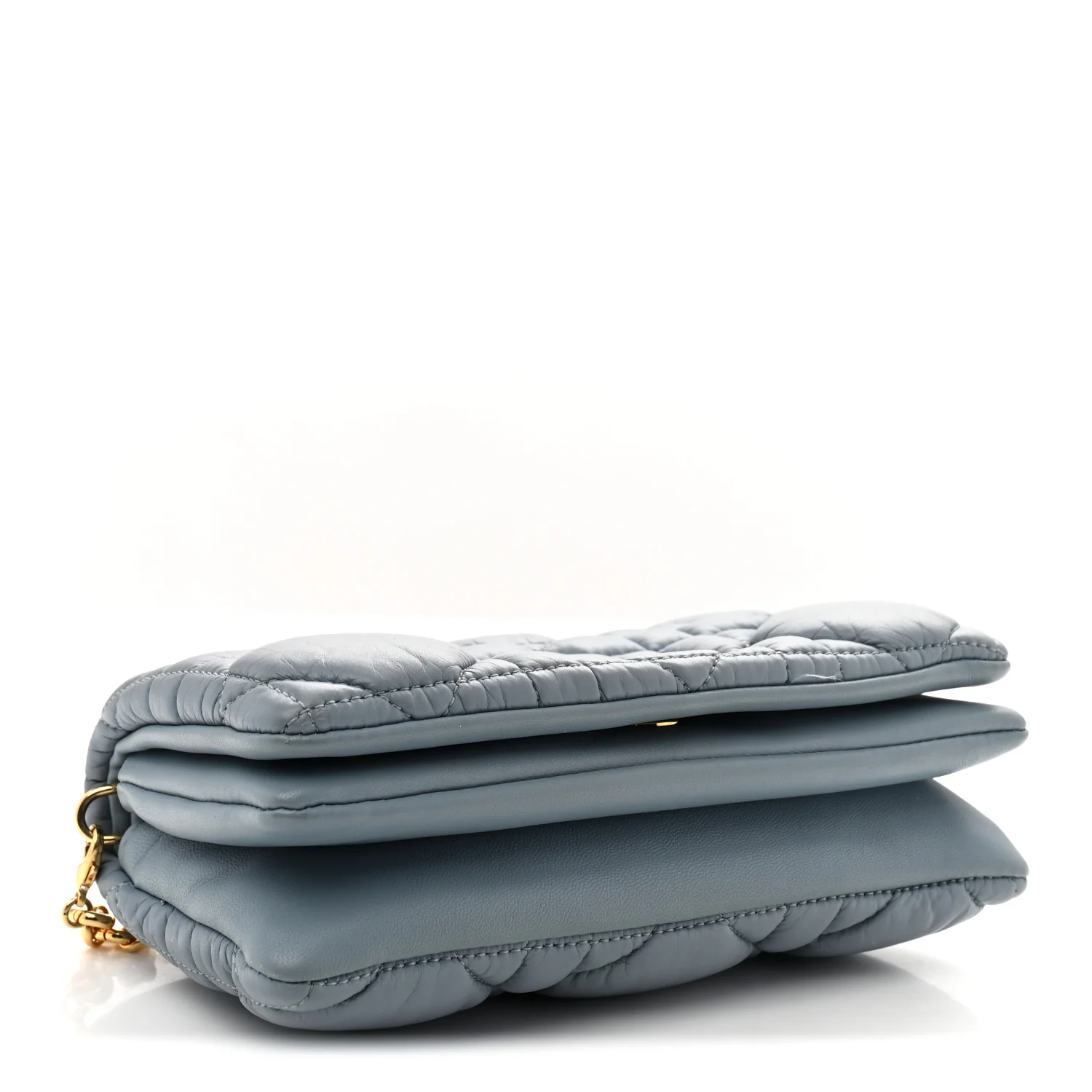 Lambskin Macrocannage Mini Dior Caro Bag Cloud Blue - Top Club