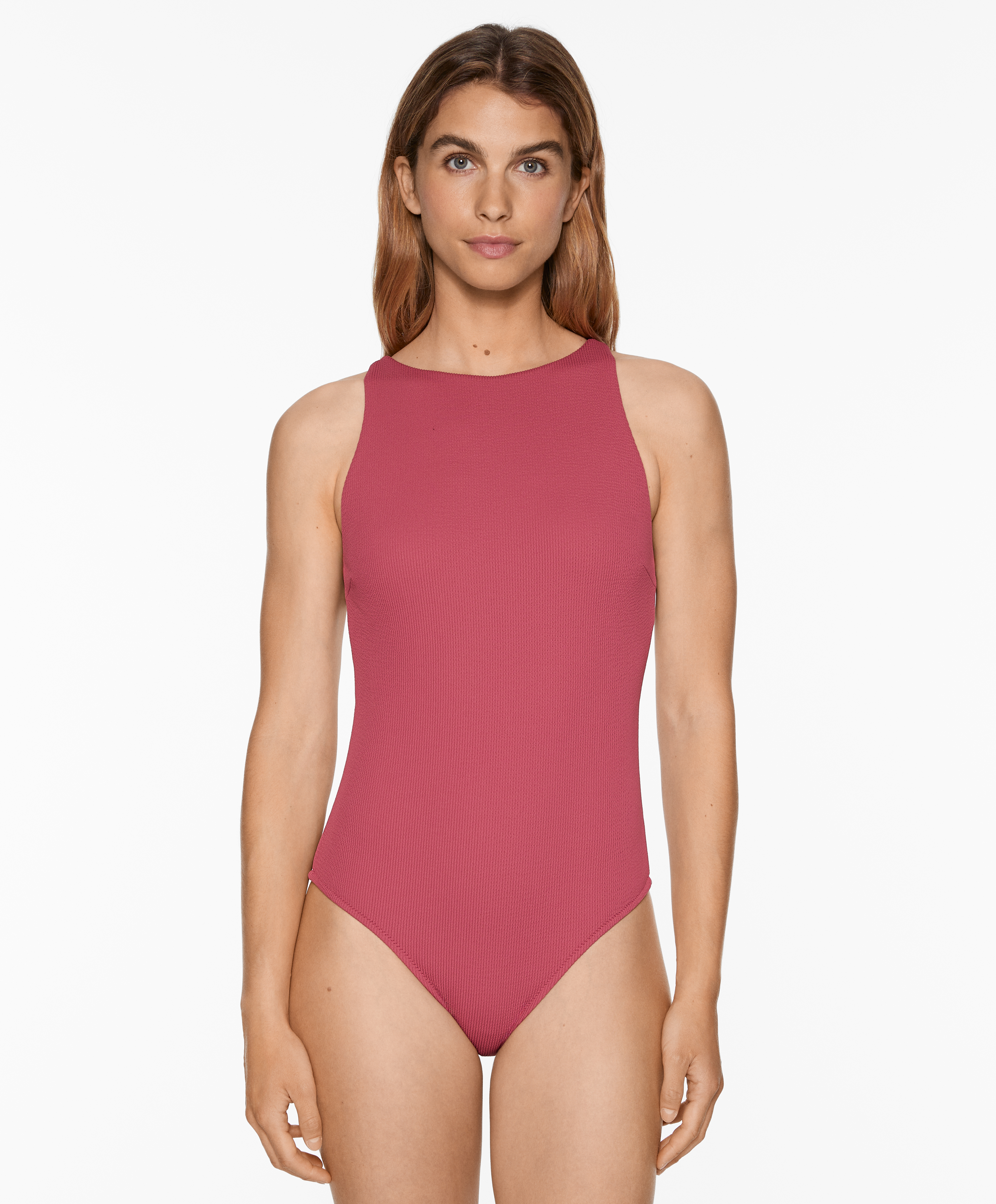 OYSHO Rib halter swimsuit