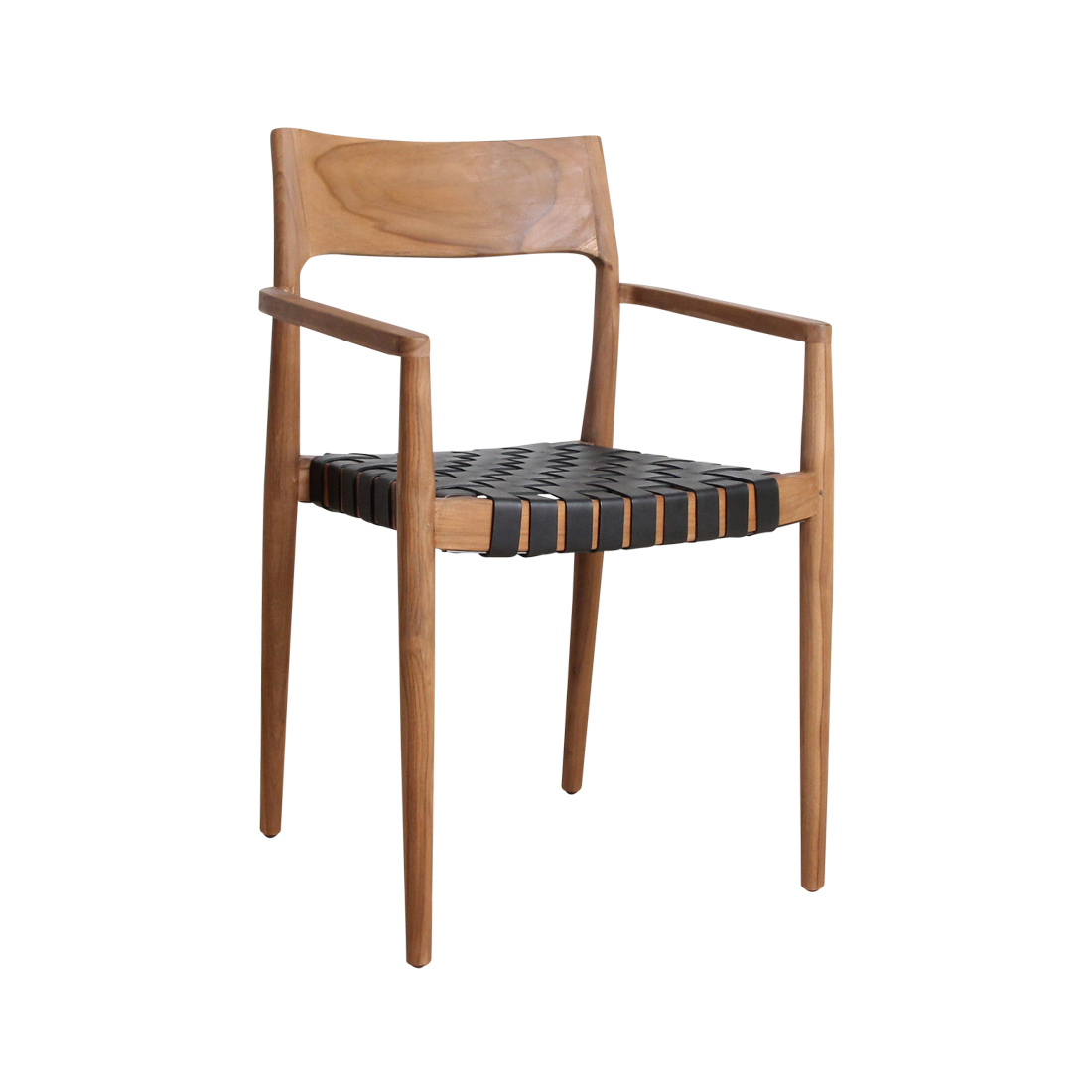 Raw Materials Amsterdam eetkamerstoel Freya met armleuning zwart - STTW5A