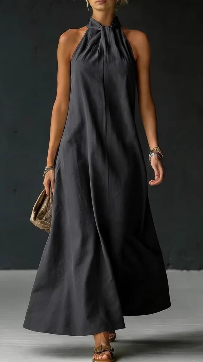 Women's Off-Shoulder Sleeveless Crossover Dress - Nordfashionstorm - Women's Clothing, Fashion for You - Nordfashionstorm.com