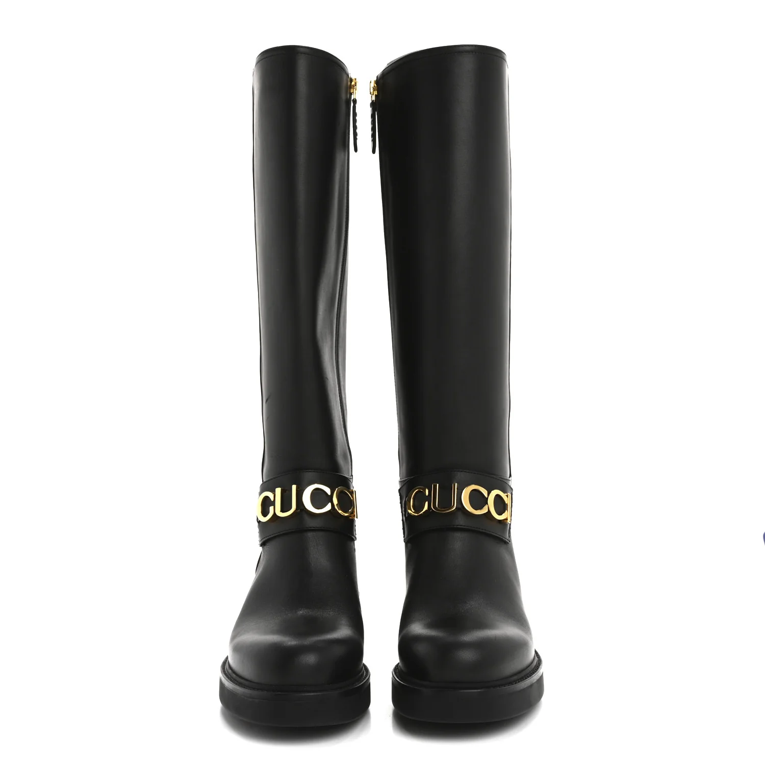 Calfskin Over The Knee Boots 37 Black