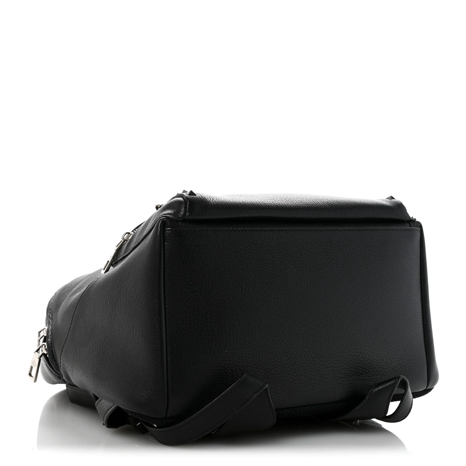 Grained Calfskin Rockstud Backpack Black - Top Club