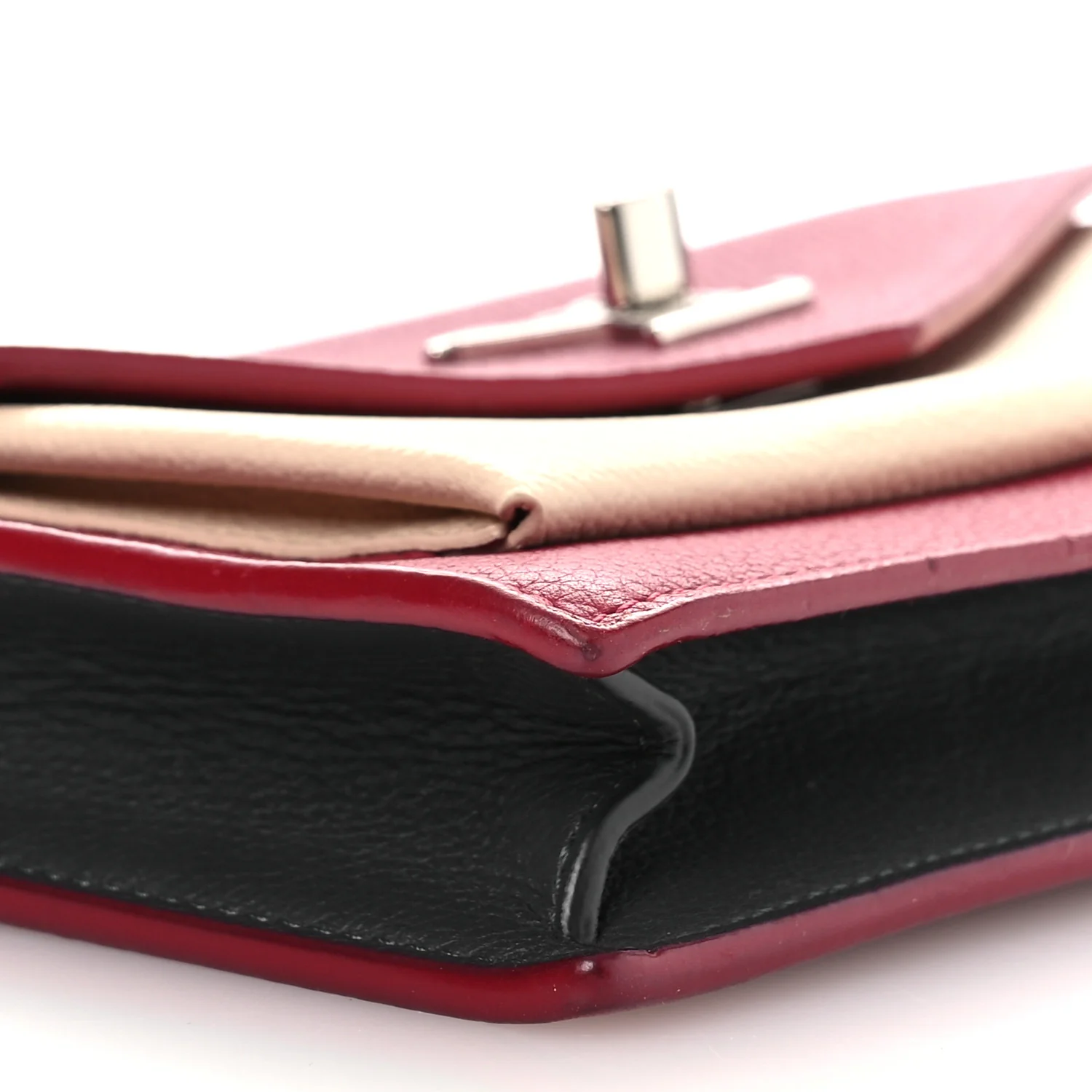 Calfskin My Lockme Chain Pochette Lie De Vin Etain Creme - Top Club
