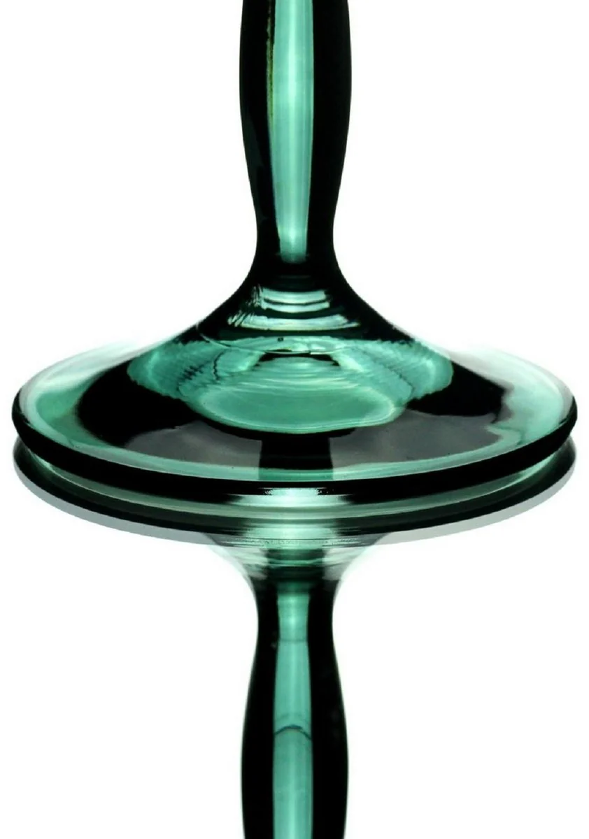 Luxury Baroque white wine glass set of 6 green Ø 8.5 x H. 21 cm - Handmade wine glasses - Hotel & Restaurant Accessories - Luxury quality