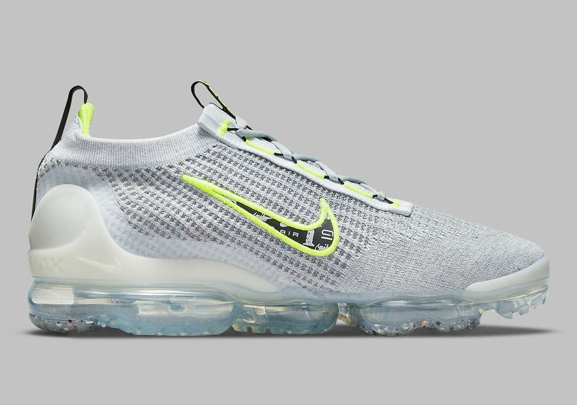 Air Vapormax 2021 Flyknit  Logo Pack-Wolf Grey Volt  DB1550-005 - Sneaker Replica Workshop
