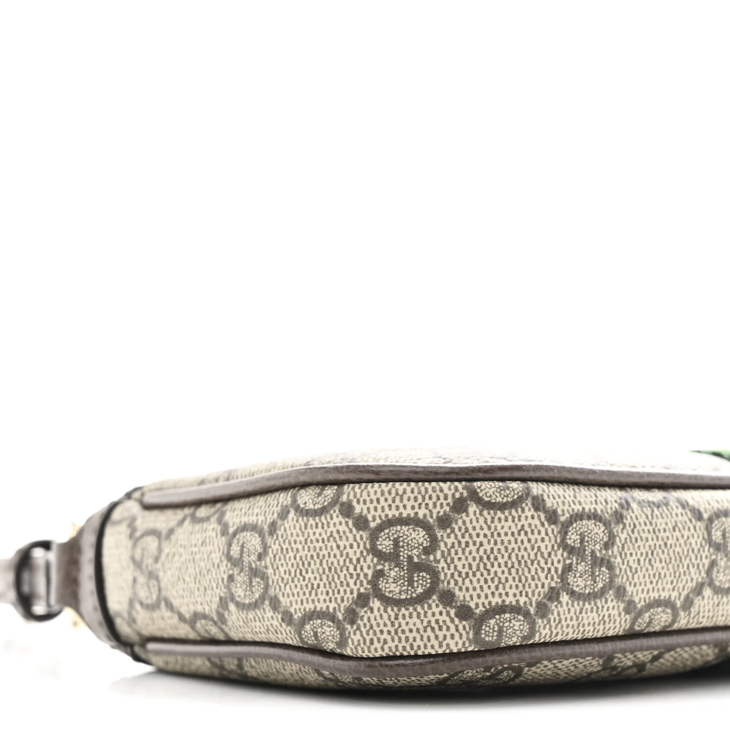 GG Supreme Monogram Textured Dollar Calfskin Web Mini Ophidia Shoulder Bag Beige Ebony New Acero - Top Club