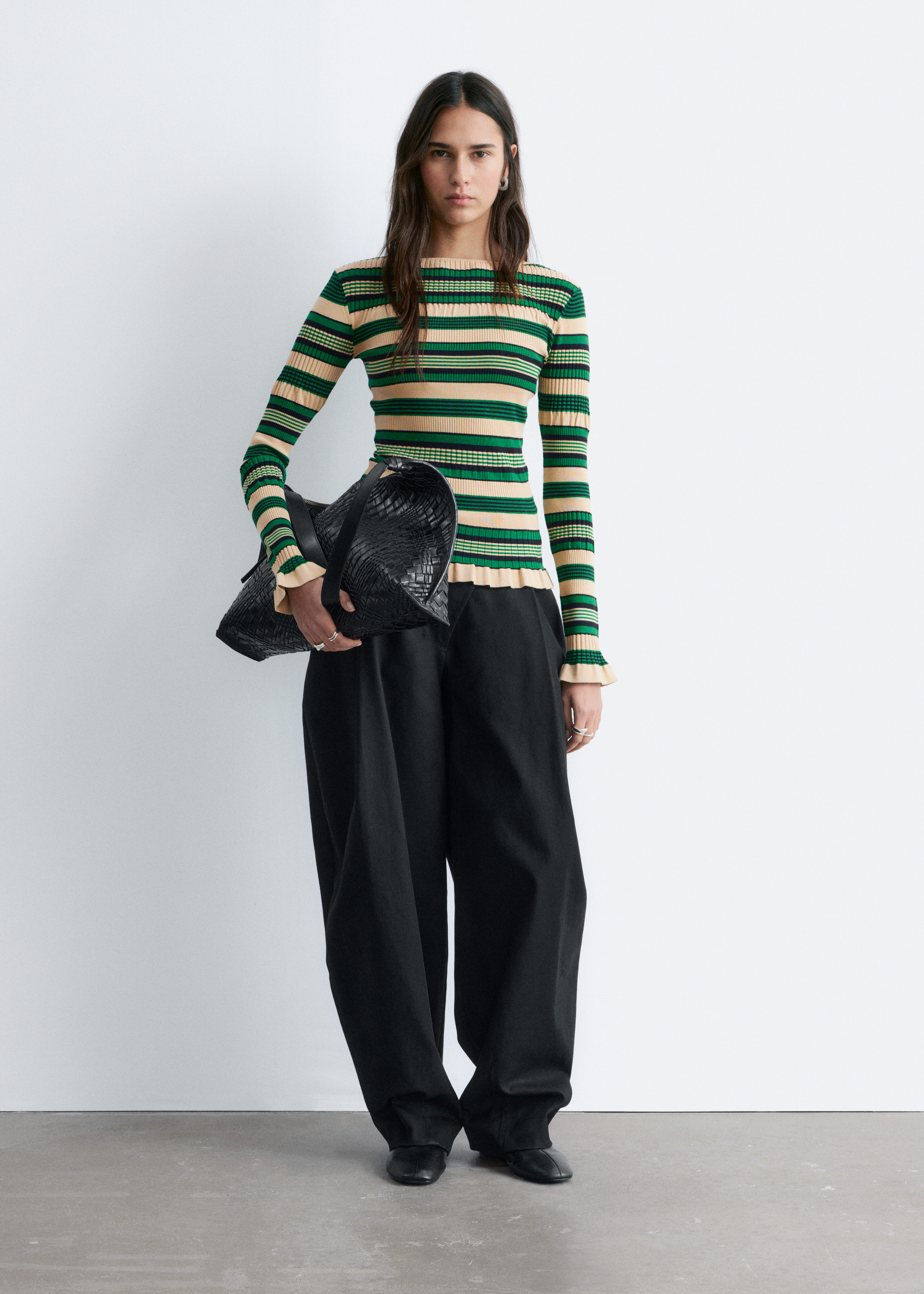& Other Stories LONG-SLEEVE RIBBED TOP