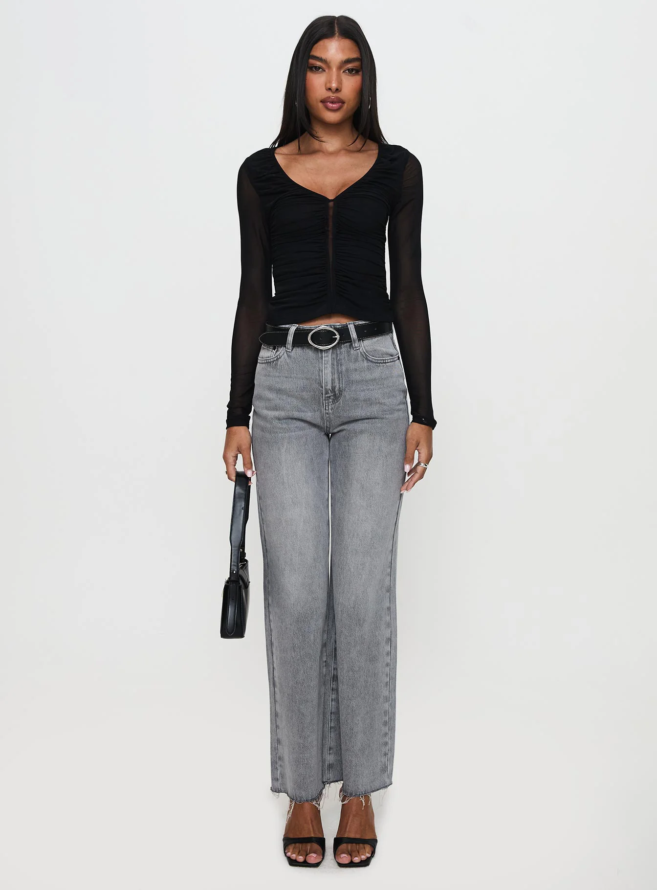 Tenzin Ruched Top Black