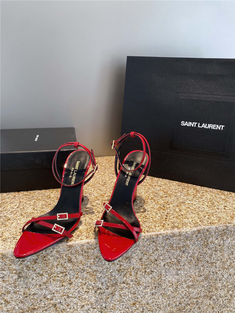 YSL new rhinestone buckle high-heeled sandals - Sneaker Replica Workshop