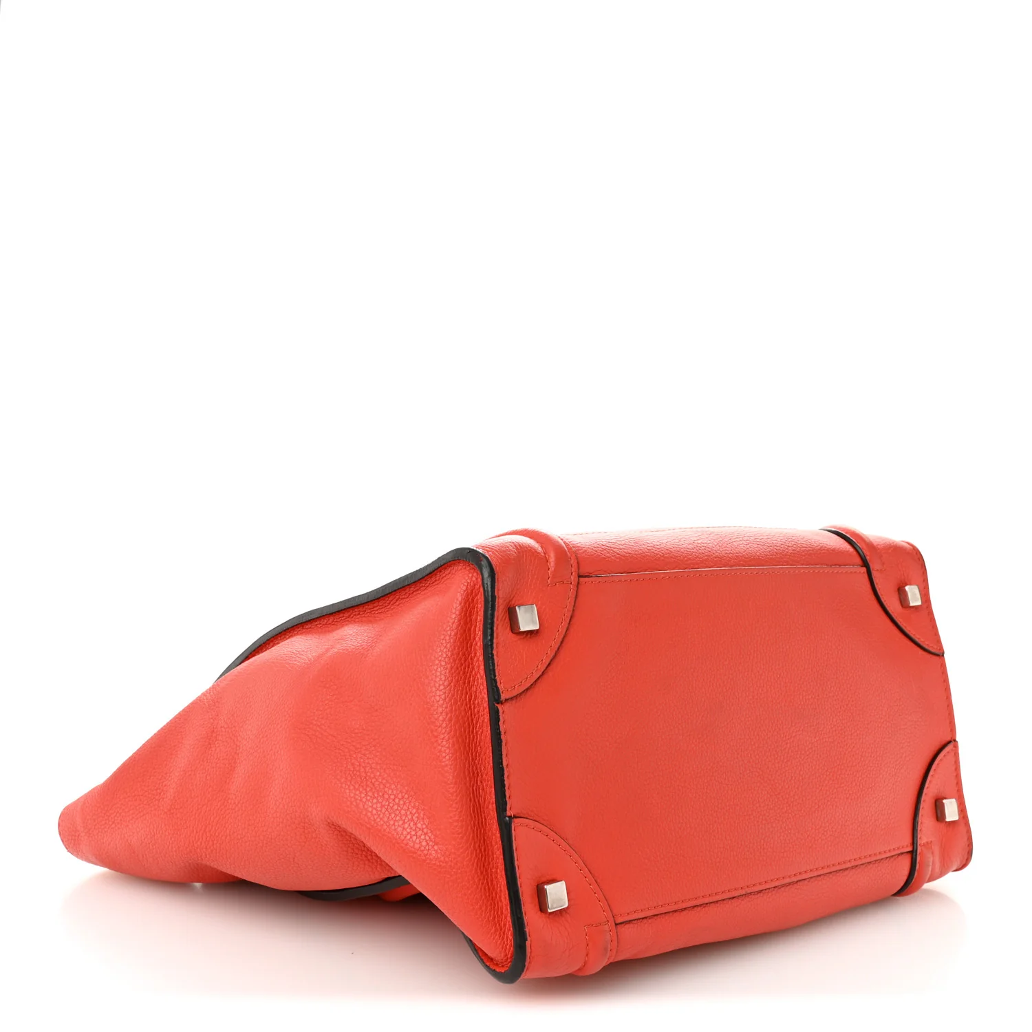 Drummed Calfskin Mini Luggage Coquelicot - Top Club